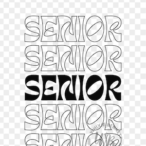 Senior Stack 2025 PNG - Senior 2025 PNG - Class of 2025 PNG - Senior 2025 svg - Senior Class svg - Senior Cut File