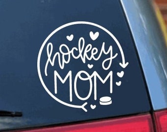Hockey Mom Decal: Car, Truck, & Window Sticker