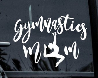 Gymnastics Mom Car Decal: Laptop Sticker, Gift for Gymnast