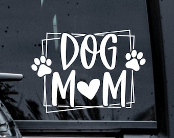 Dog Mom Car Decal: Weather-Resistant Vinyl Truck Sticker