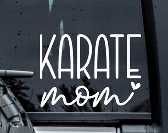 Karate Mom Decal, Karate Mom Sticker, Karate Mom Life Decal, Proud Karate Mom Car Sticker, Karate Mom Gift