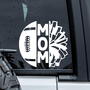 Football and Cheer Mom of Both Decal, Cheer Decals, Football Decals, Mom Stickers, Mom Decals, Cheer Mom, Proud Mom, Mom Gift