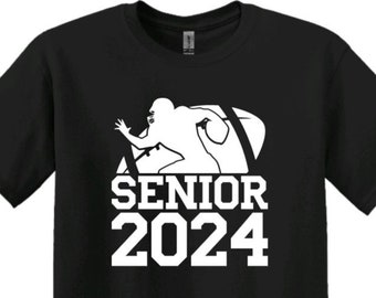 Football Senior Class of 2024 T-Shirt, Football T-Shirts, Flag Football Support T-Shirts, Football Senior Night T-Shirts, Team Gifts