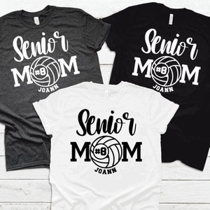 Volleyball Mom Senior Night T-Shirt, Volleyball T-Shirts, Volleyball Fall Ball Support T-Shirts, Senior Night T-Shirts, Volleyball Gifts