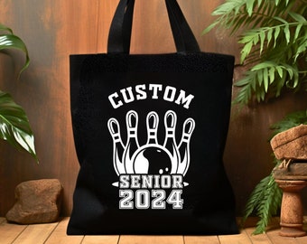 Bowling Senior 2024 Tote Bag, Bowling Bag, Custom Bowling Bag, Custom Bowling Gift with Name, Custom Sport Bag, Personalized Bag