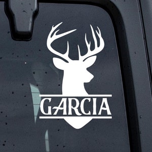 Deer with Custom Name Decal, Custom Hunting Name Sticker, Hunting Truck Decal, Hunting Truck Decal, Hunting Window Sticker, Hunting Gift