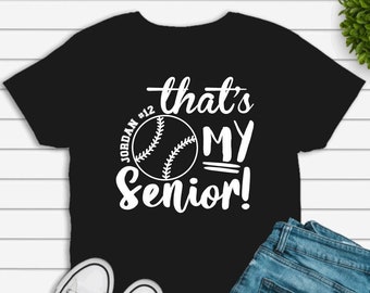 Baseball Senior Mom/Dad T-Shirt: Personalized Senior Year Tee