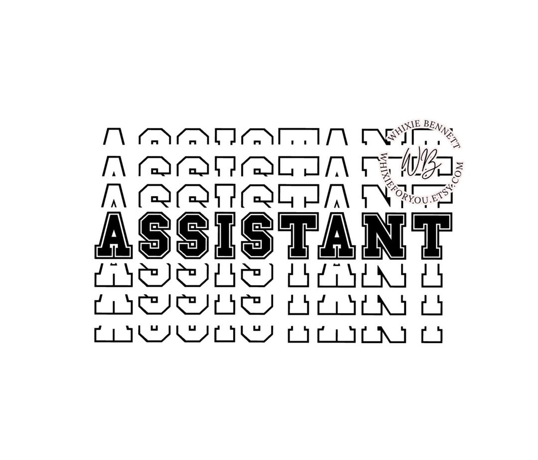 Assistant Coach Font, SVG PNG Cut File (digital Download) - Etsy
