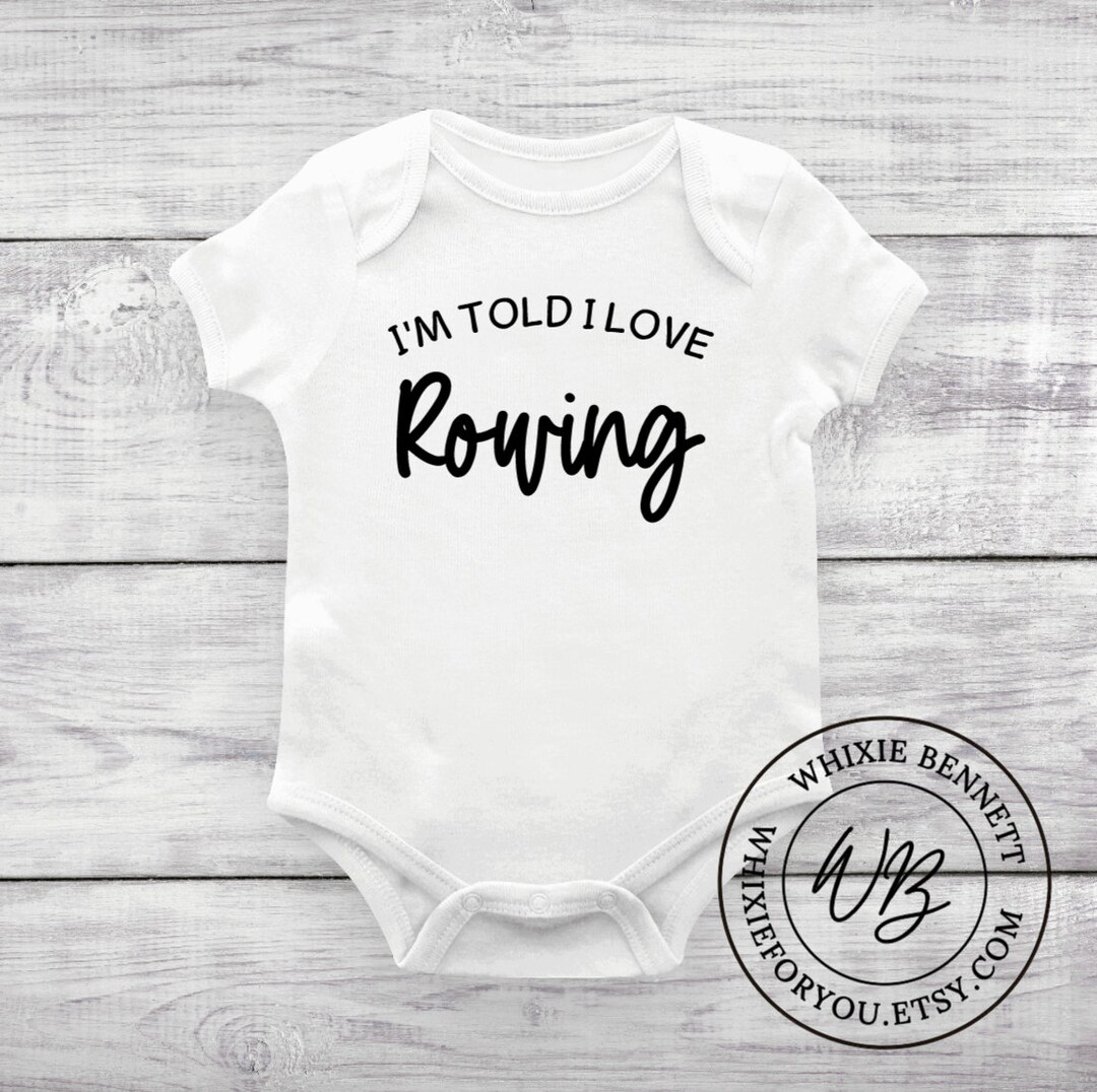 I Love Rowing Baby Bodysuit, Rowing Baby Outfits, Cute Rowing Baby
