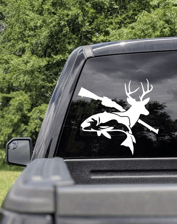Deer and Bass With Rifle and Pole Decal Truck/car Decal, Buck and Deer Truck  Decal, Fishing Decals, Hunting Truck Sticker -  Canada