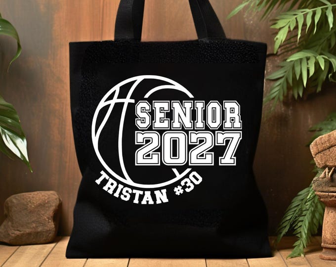 Class of 2027 Custom Basketball Tote Bag