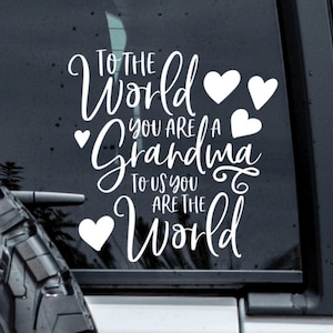 Grandma Car Decal, Best Grandma Decal, Gift for Her, Nini Decal, Mimi Decals, Mom Car Decals, Grandma Gifts