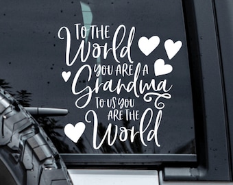 Grandma Car Decal, Best Grandma Decal, Gift for Her, Nini Decal, Mimi Decals, Mom Car Decals, Grandma Gifts