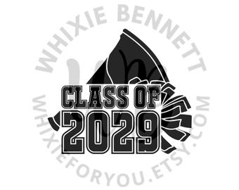 Cheer Class of 2029 SVG PNG Design (Digital Download