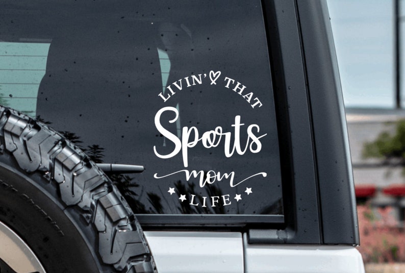 Sports Mom Decal Sports Mom Sticker Sports Mom Car Decal Etsy