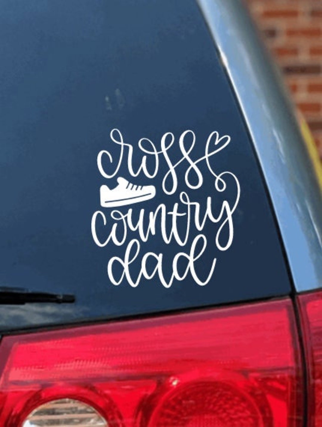 Cross Country Dad Car Decal Cross Country Dad Stickers Car Etsy