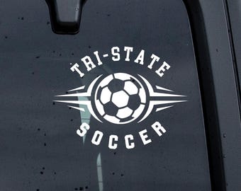 Custom Team Soccer Car Decal: Personalized Vinyl Sticker