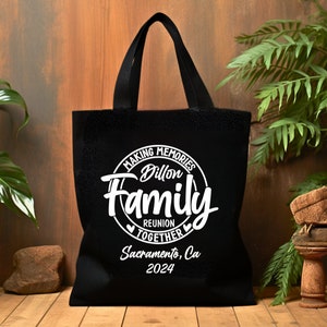 Custom Family Reunion Tote Bag - Personalized Family Reunion Bag with Name and Destination - Family Reunion Bag - Family Reunion Gift