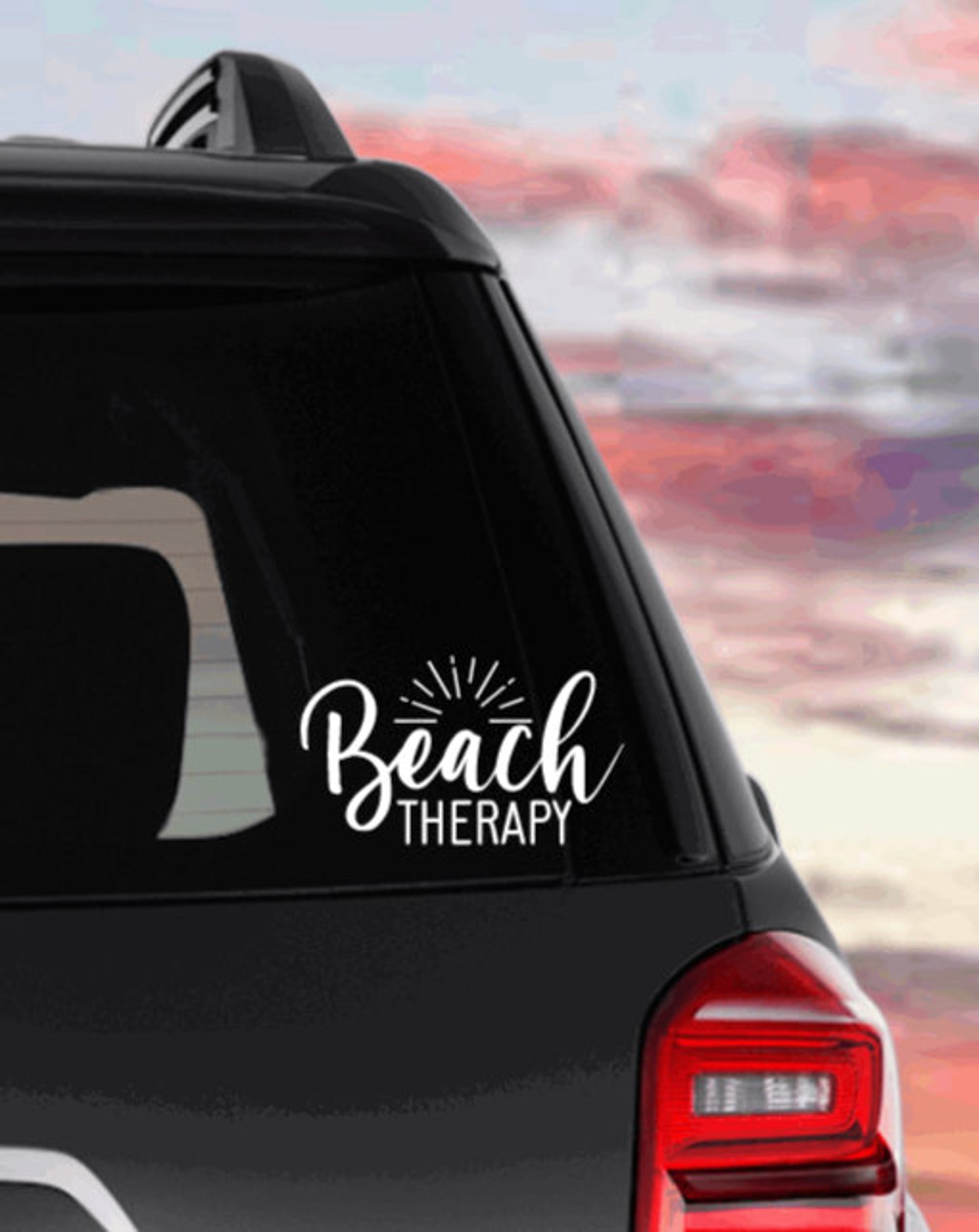 Beach Therapy Car Decal Beach Life Decals Beach Car Etsy