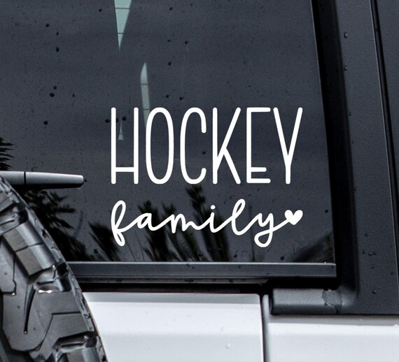Hockey Family Car Decal: Weather-Resistant Vinyl Sticker