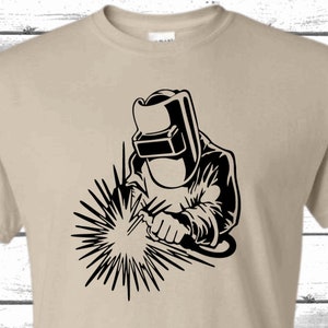 Welder with Sparks Shirt, Welding Shirts, Welding Business Shirts, Welding Gifts, Welding Graduation Gifts, Gifts for Him, Gifts for Her