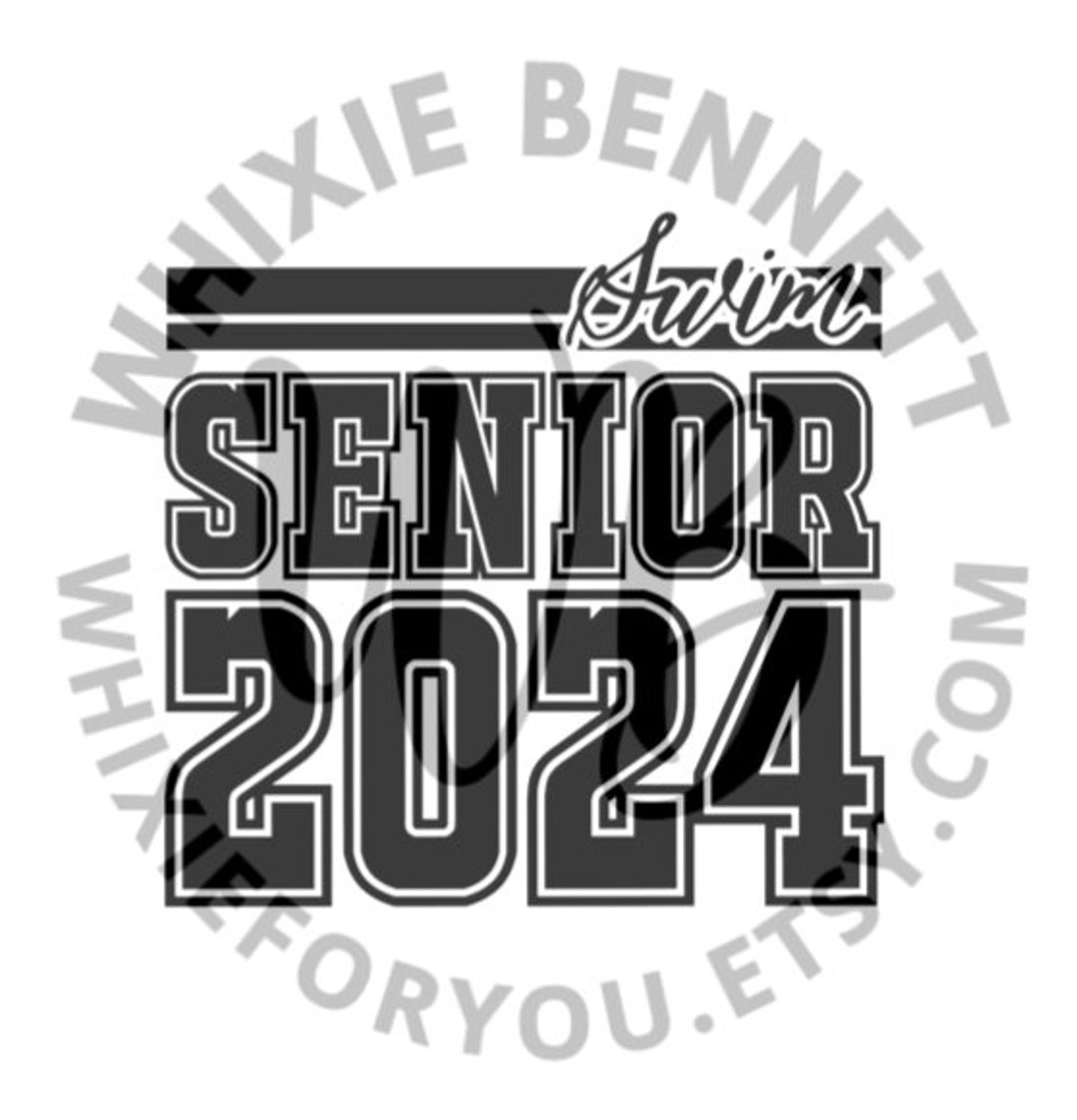 Swim 2024 PNG Design Swim Senior 2024 SVG Design Swim Shirt Class of