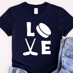 Love Hockey Shirt, Hockey Mom Shirt, Hockey Mom T-Shirt, Hockey Mom Gear, Hockey Mom Gift