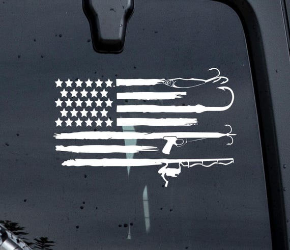 US Flag Fishing Pole Stripes Decal: Truck, Boat, Tackle Box Sticker - Etsy US Flag Fishing Pole Stripes Decal: Truck, Boat, Tackle Box Sticker - Etsy