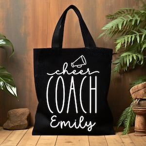Cheer Coach Tote Bag, Cheer Coach Shoulder Bag, Cheerleading Coach Bag, Competition Day Cheer Coach Bag, Cheer Coach Gift