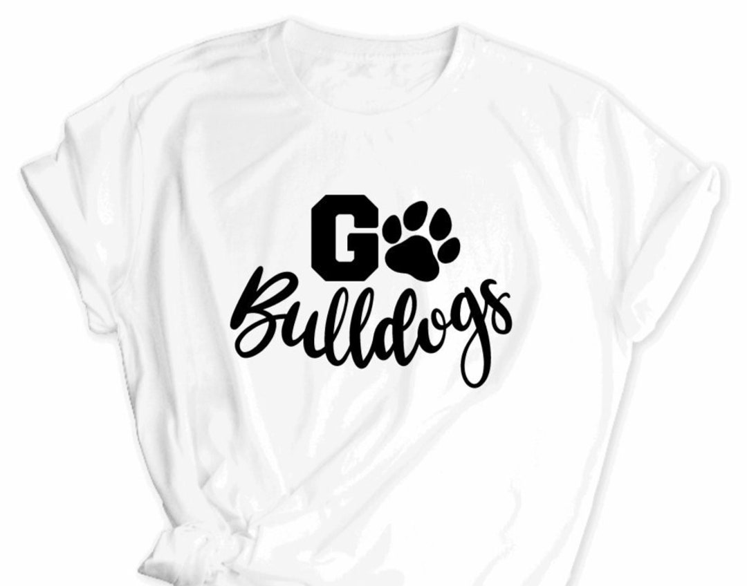 Go Bulldogs School Mascot Tee, Go Bulldogs Custom Mascot Tshirt, Go