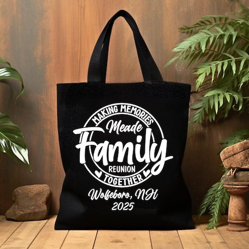 Bolsa de tela personalizada para reunión familiar: regalo de algodón personalizado