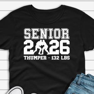 Custom Wrestling Senior 2027 Shirt: Personalized Senior Night Tee