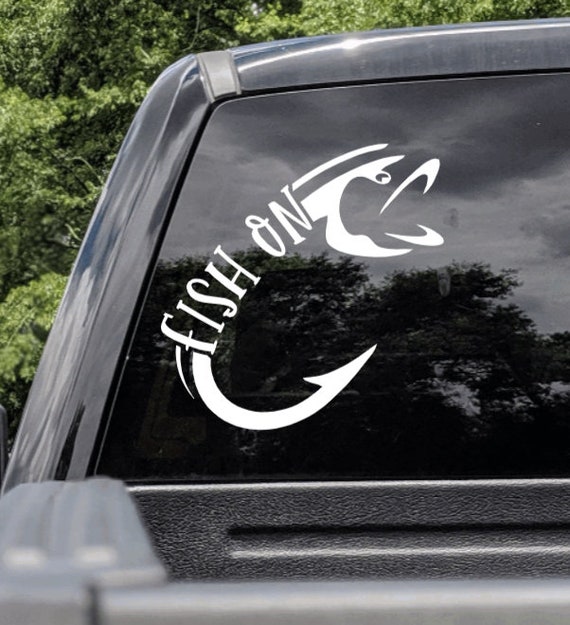 Fishing Truck Decal, Bass Fishing Truck Decal, Fishing Hooke