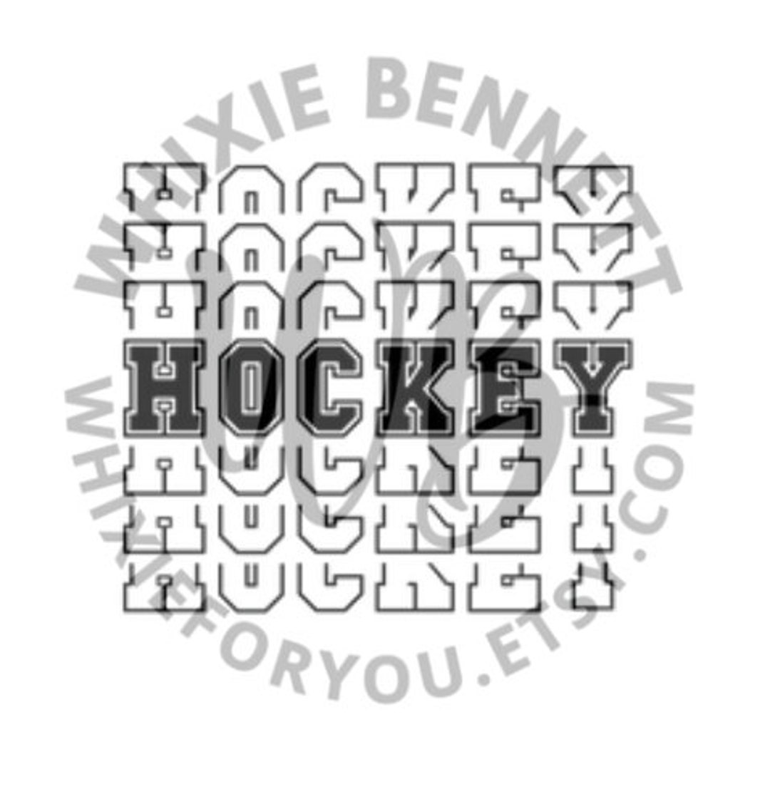 Hockey PNG, Hockey SVG, Hockey Cut File, Hockey Athletic Font PNG