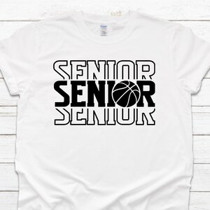 Basketball Senior Night Shirt, Custom Name and Number Basketball T-Shirt, Personalized Basketball T-Shirt, Basketball Senior Night Gift