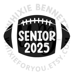Calcio 2025 PNG Design - Calcio Senior 2025 SVG Design - Maglietta da calcio Classe del 2025 File Senior Night - Calcio Senior PNG