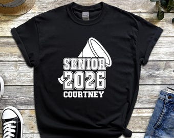 Cheer Senior 2026 T-Shirt: Cheerleading Competition, Senior Night Gift