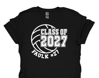 Volleyball Senior 2027 T-Shirt: Class of '27, Senior Night Gift
