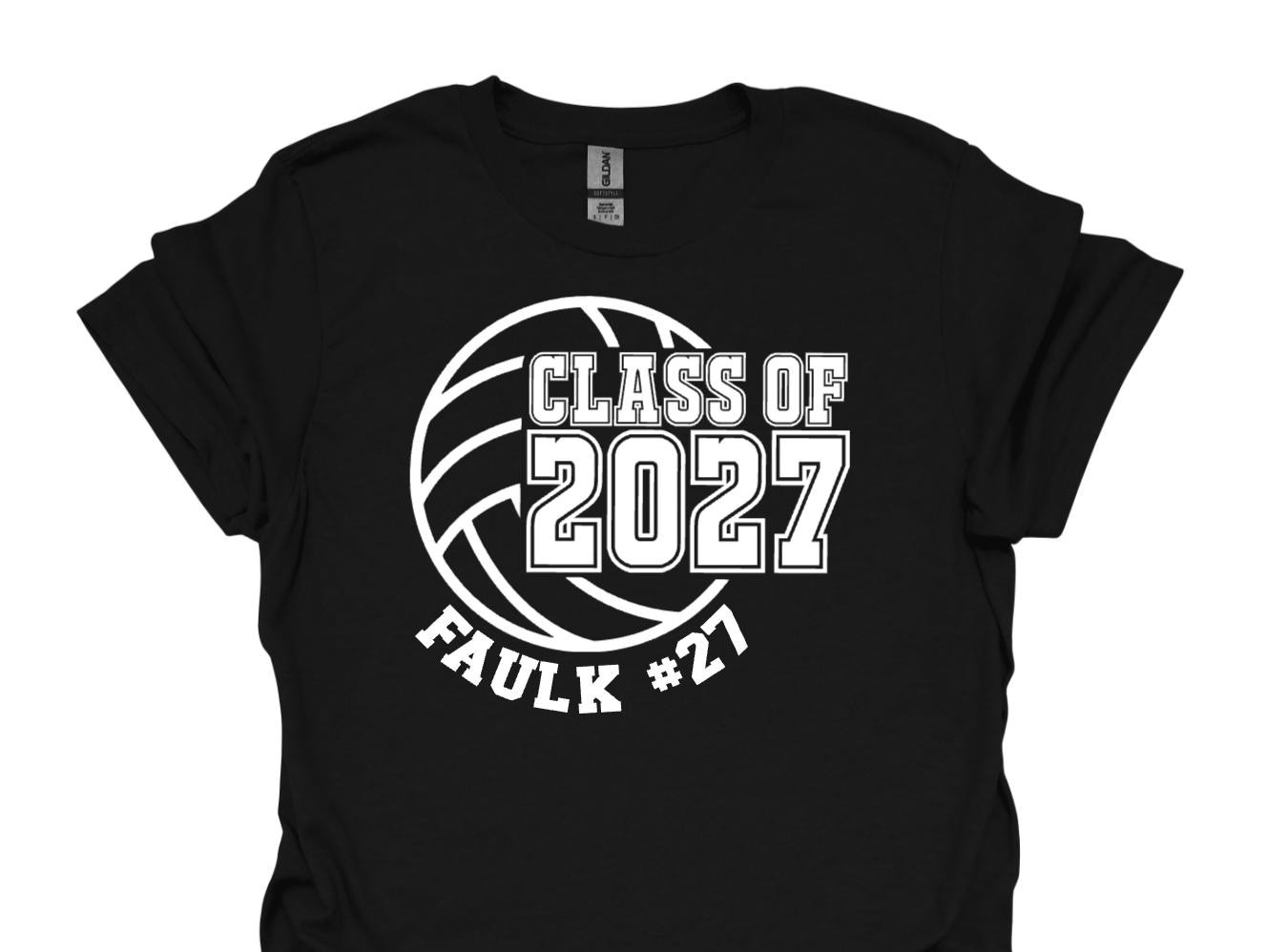 Volleyball Senior 2027 T-shirt: Class of '27, Senior Night Gift - Etsy