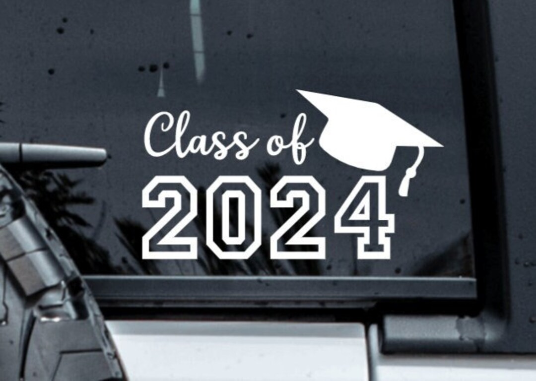 Class of 2024 Car Decals Class of 2024 Stickers 2024 Decals Etsy
