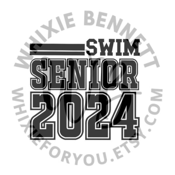 Swim 2024 PNG Design - Swim Senior 2024 SVG Design - Swim Shirt Class of 2024 Senior Night Svg - Swim Senior PNG