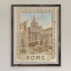 Old Rome Photo Print Travel Poster, Vintage Style Poster, Home, Italy, Wall Art, Travel, Vacation, Home, Souvenir, Frame Not Included