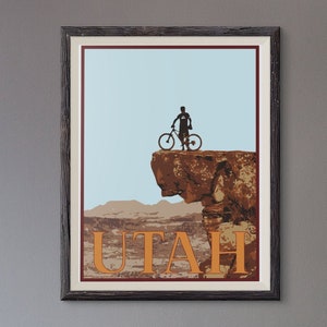 Utah Travel Poster, Vintage Serigraph Style Poster, Wall Art, Travel, Vacation, Souvenir, Frame Not Included