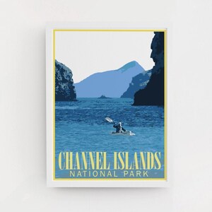 Channel Islands National Park Travel Poster, Vintage Serigraph Style Poster, Wall Art, Travel, Vacation, Souvenir, Frame Not Included