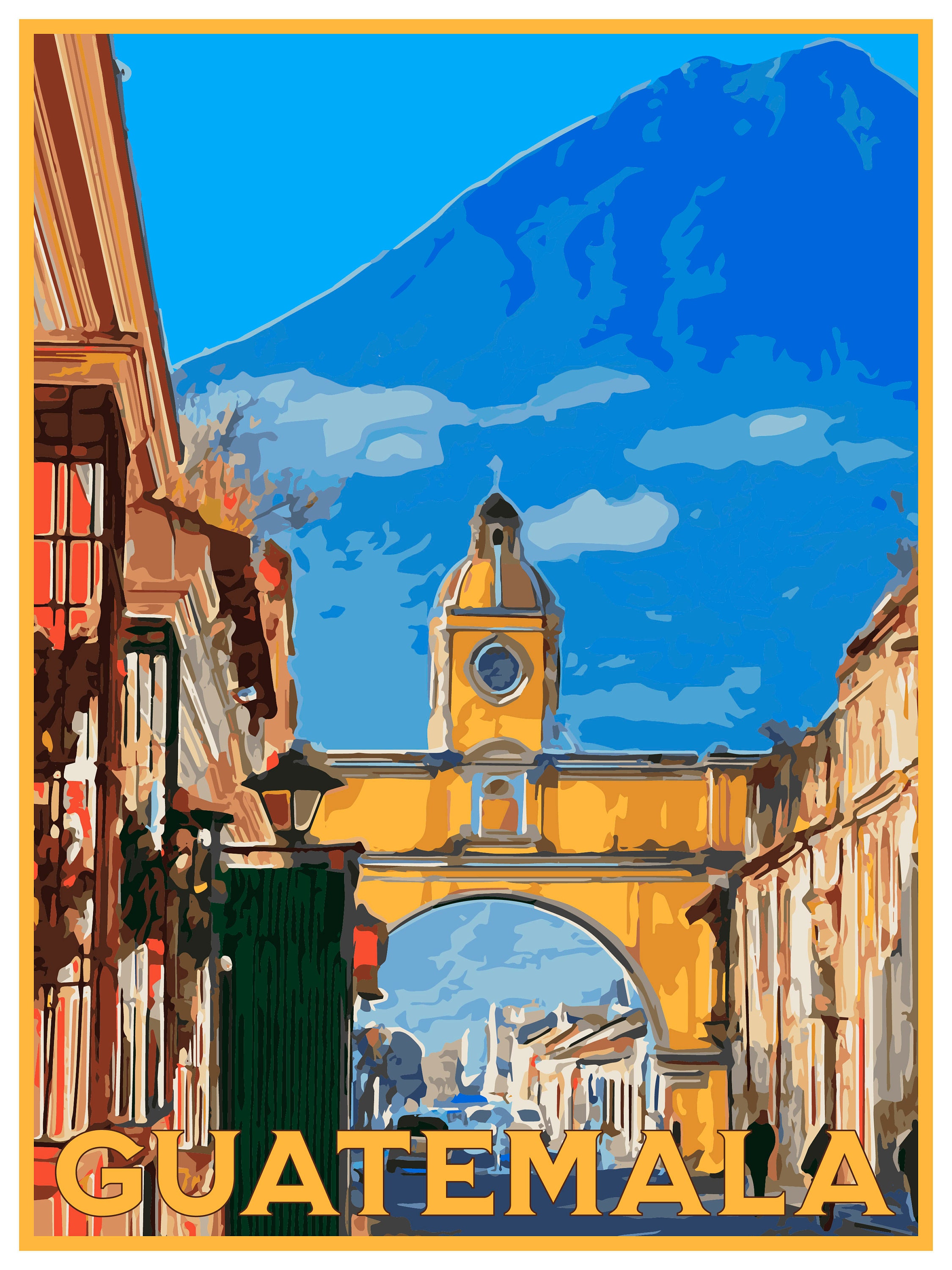 guatemala tourism poster