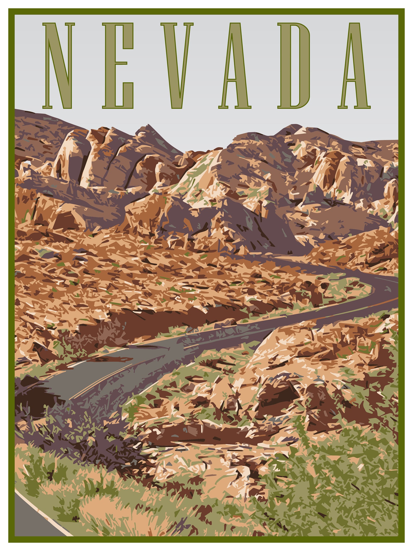 nevada travel poster