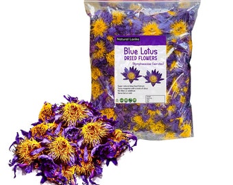Organic Blue Lotus Flower Tea | Egyptian Nymphaea caerulea | Premium Quality Herbal Blue Tea | Worldwide Free Shipping| Sample to Bulk Pack