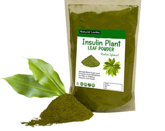 Organic Insulin Plant Leaves Powder (Costus Igneus) - Best Herbal Tea/No Artificial ingredients and NON_GMO