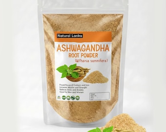 Organic Ashwagandha Root POWDER | All Natural Withania Somnifera Radix | Ashwagandha (Indian Ginseng) Powder Vegan Supplements