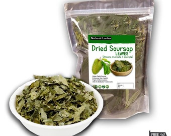 50g Soursop Leaves - Crushed Dried Organic Graviola Leaves/ Guanabana/ Annona Muricata/ Guayabano Leaf cuts herb